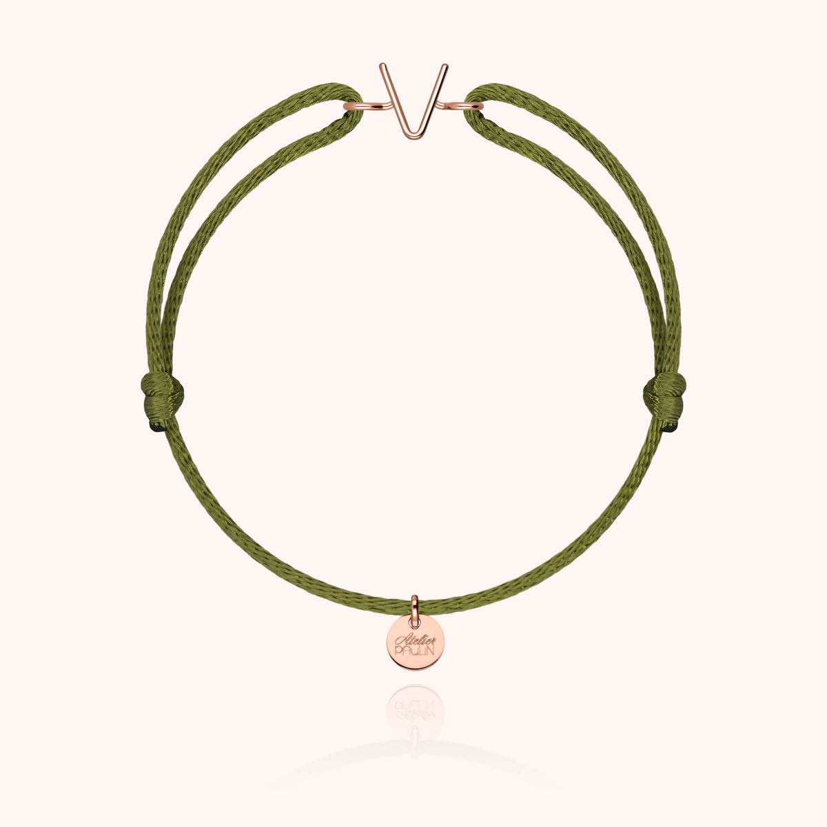 Armband Kordel Capitale Initiale — von Hand gefertigtes Geschenk Paris