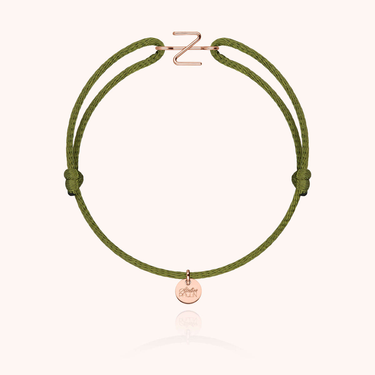 Armband Kordel Capitale Initiale — von Hand gefertigtes Geschenk Paris