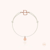 Bracciale Cordino Iniziale Bambino - oro rosa 18kt.