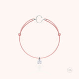 Bracciale Cordino Iniziale Bambino - oro bianco 18kt.