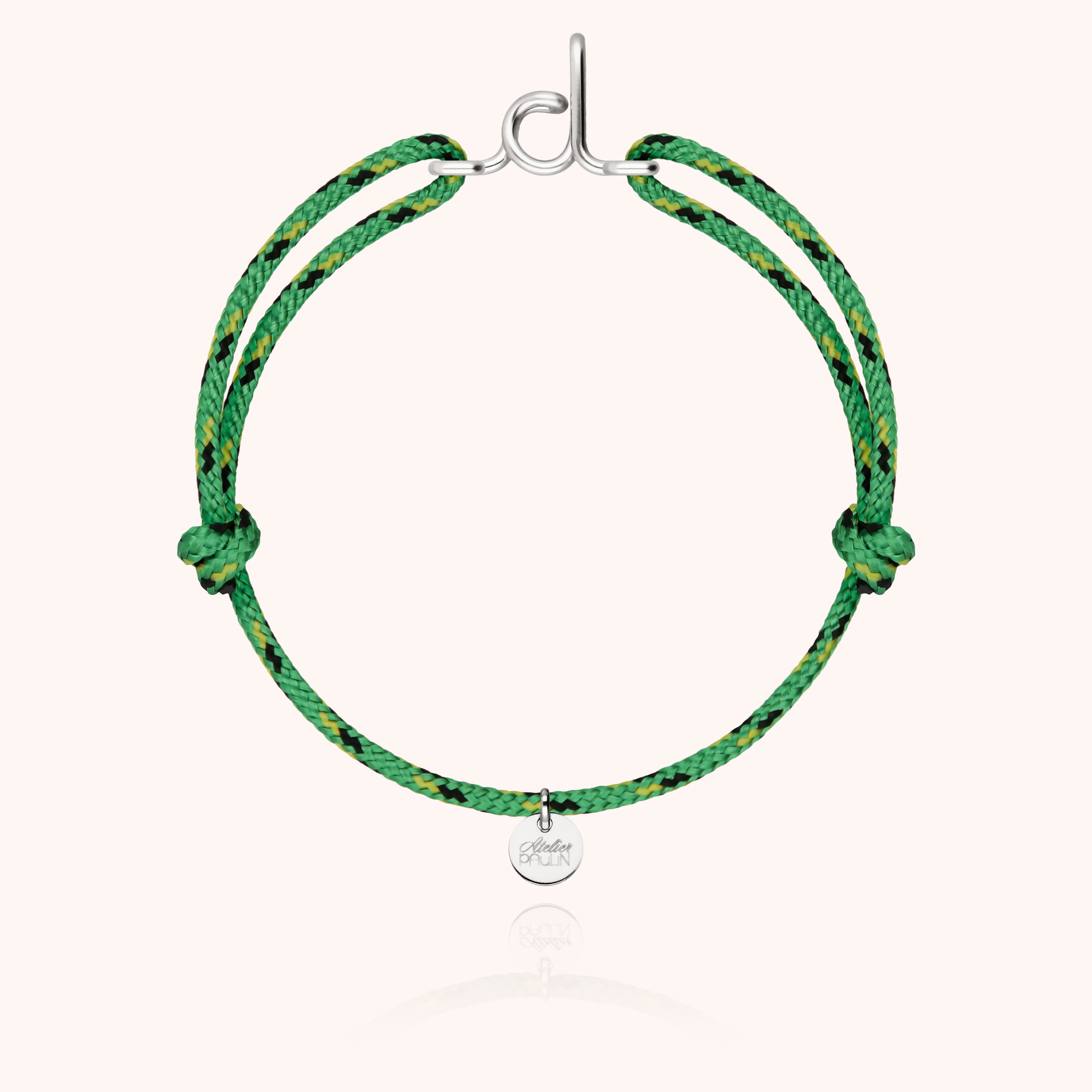 Bracelet Cordon Knot Initiale Homme - argent