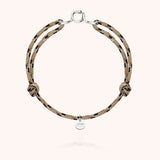 Men's Initiale Knot Cord Bracelet - silver