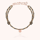 Bracelet Cordon Knot Personnalisé Homme - or rose 750/1000