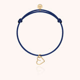 Lucky Charms Heart Cord Bracelet - Yellow 14k gold-filled