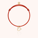 Lucky Charms Heart Cord Bracelet - Yellow 18k gold