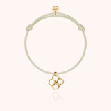 Lucky Charms Clover Cord Bracelet - Yellow 14k gold-filled