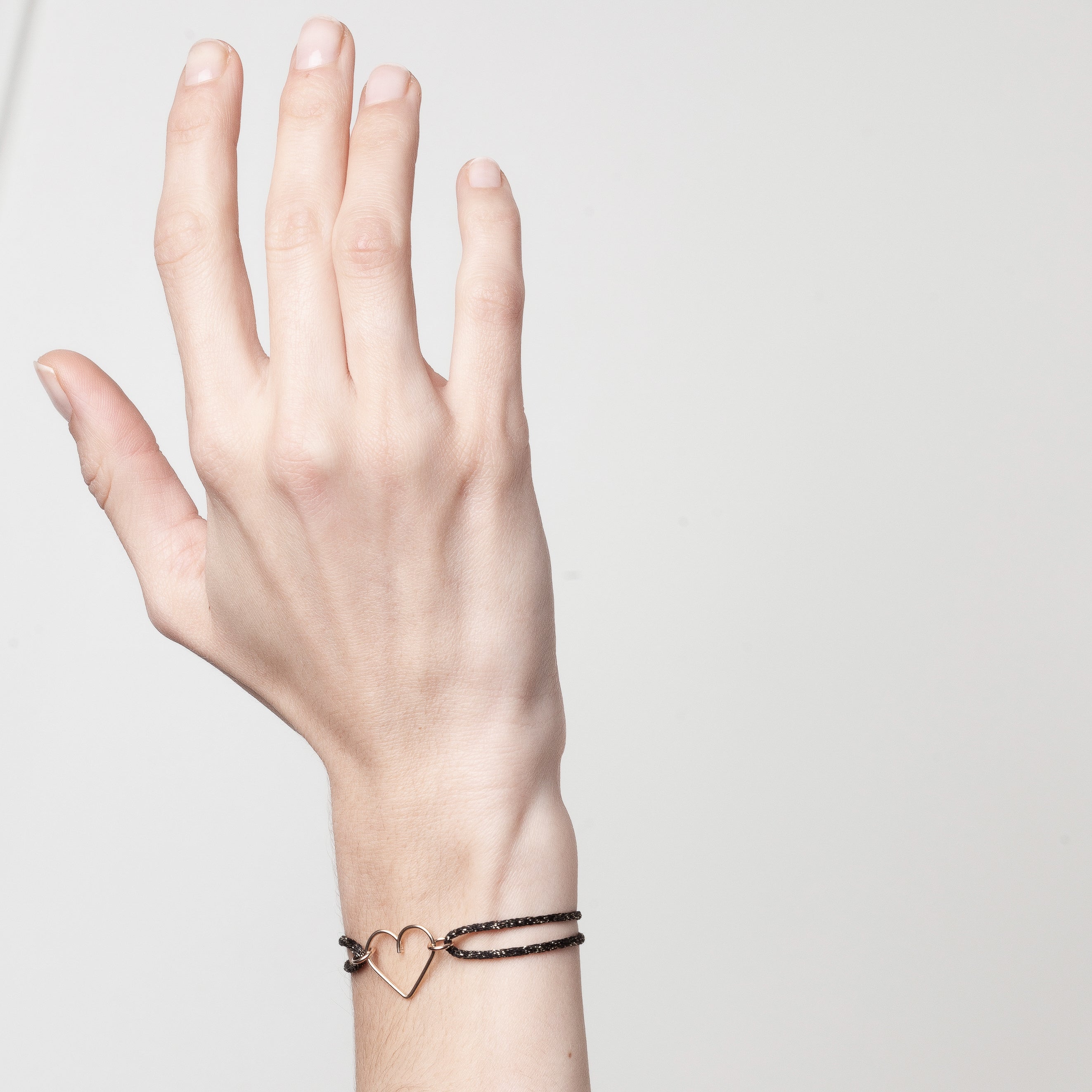 Bracelet Cordon Lurex Coeur — cadeau de luxe artisanal