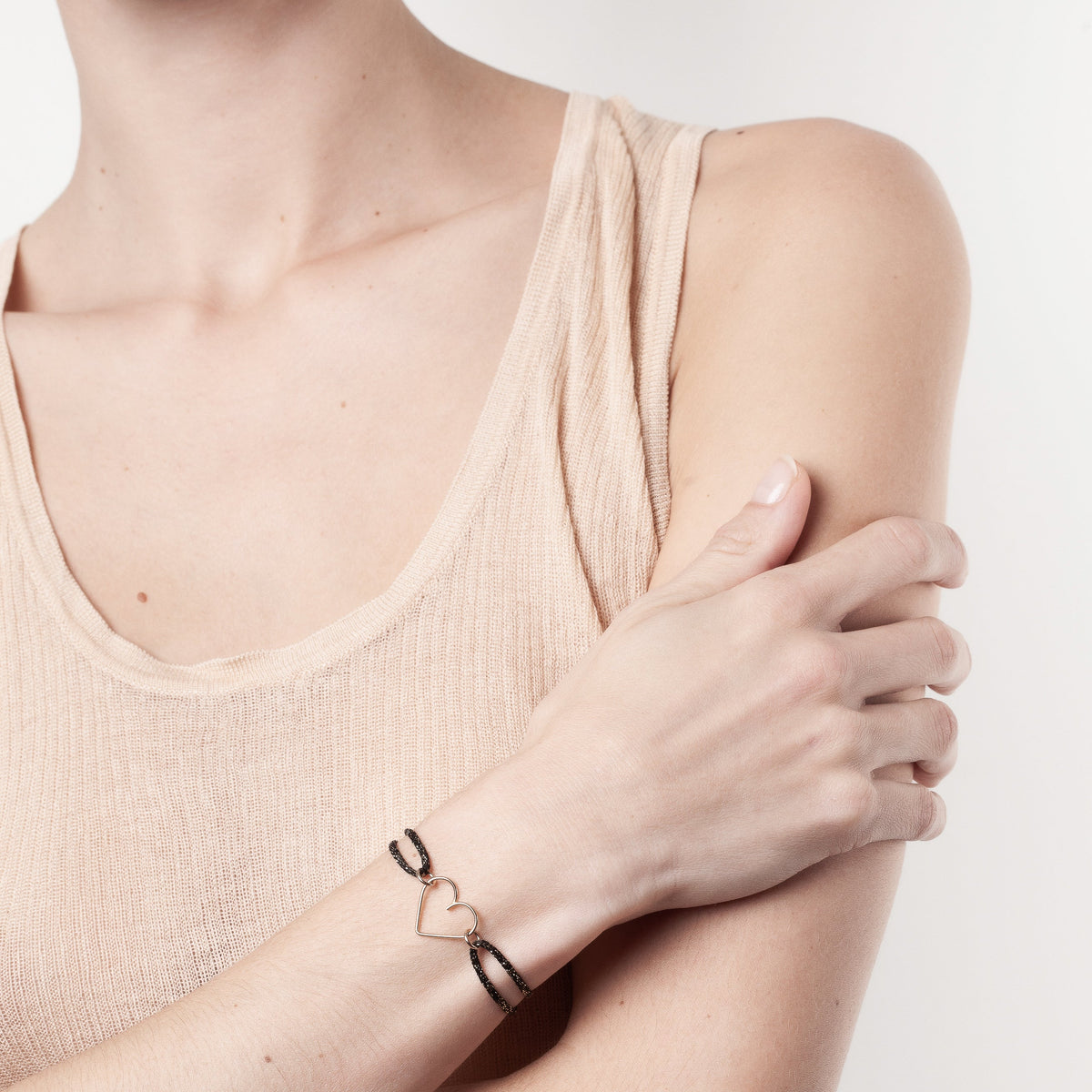 Bracciale Cordino Lurex Cuore