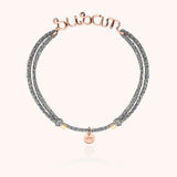 Bracciale Cordino Lurex Personalizzato - oro rosa laminato