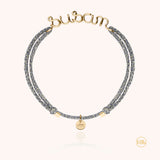 Bracciale Cordino Lurex Personalizzato - oro giallo 18kt.