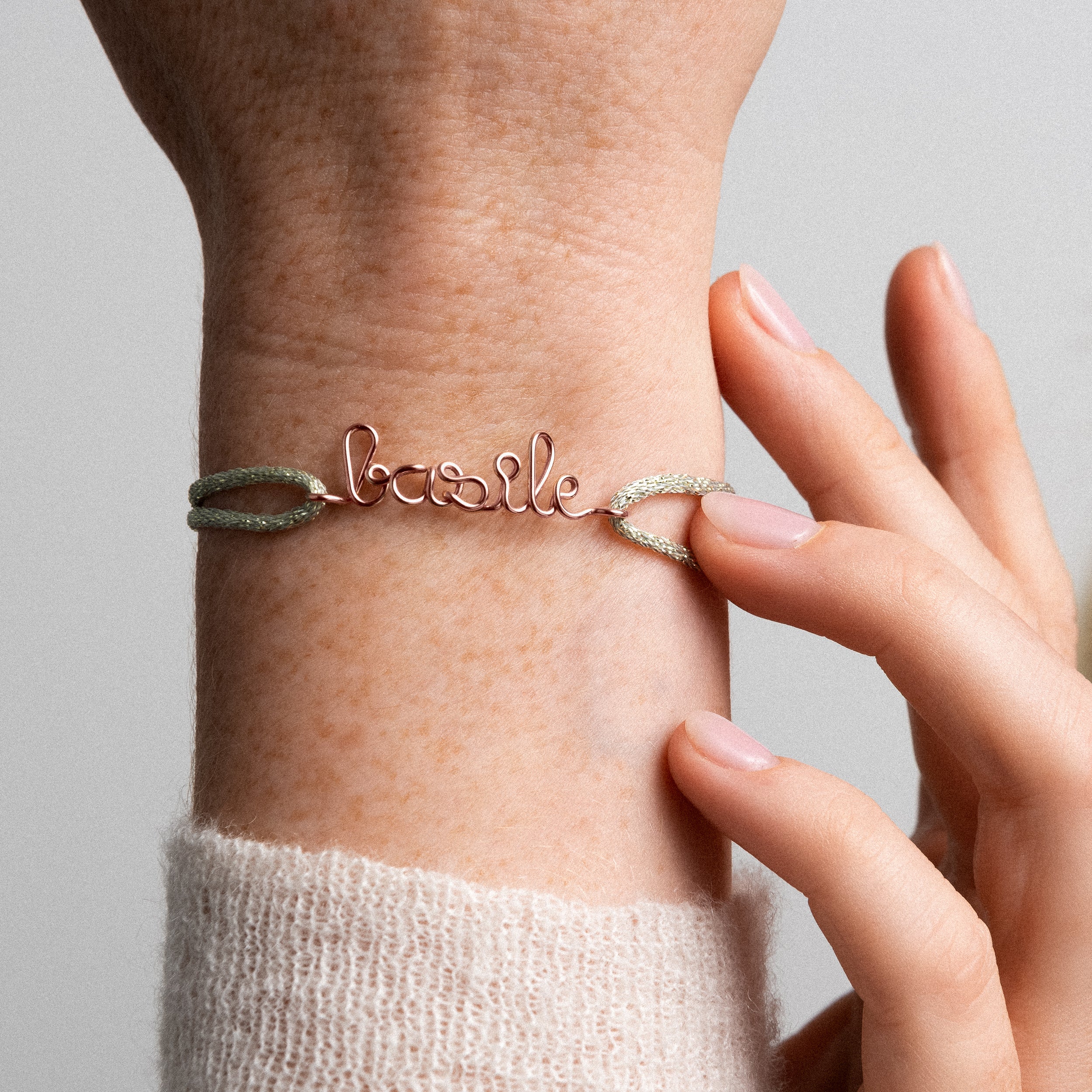 Bracelet cordon raffiné or rose 18k anniversaire Atelier Paulin - or rose 750/1000 - femme