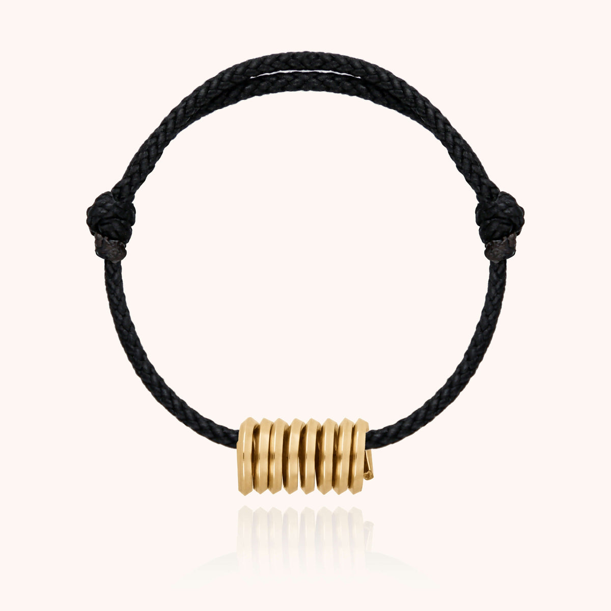 Bracciale Cordino Matt in filo d'oro giallo laminato 14k