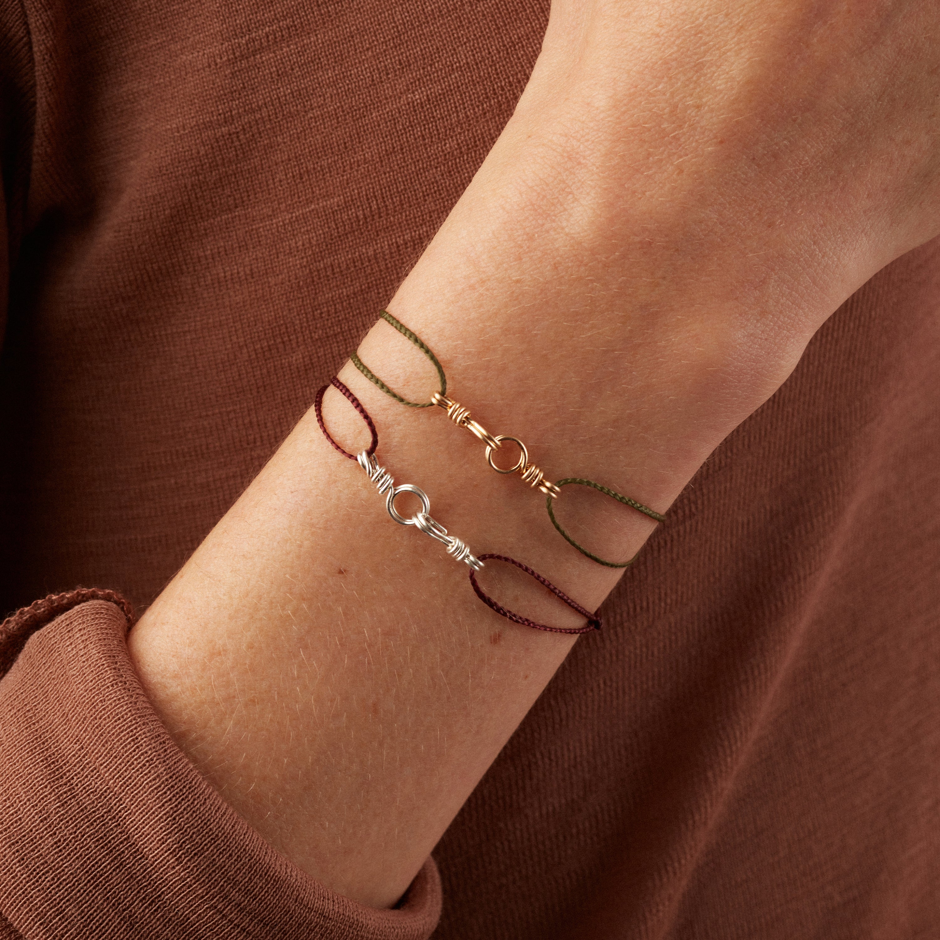 Bracciale con Cordino Mini Attache moi - argento