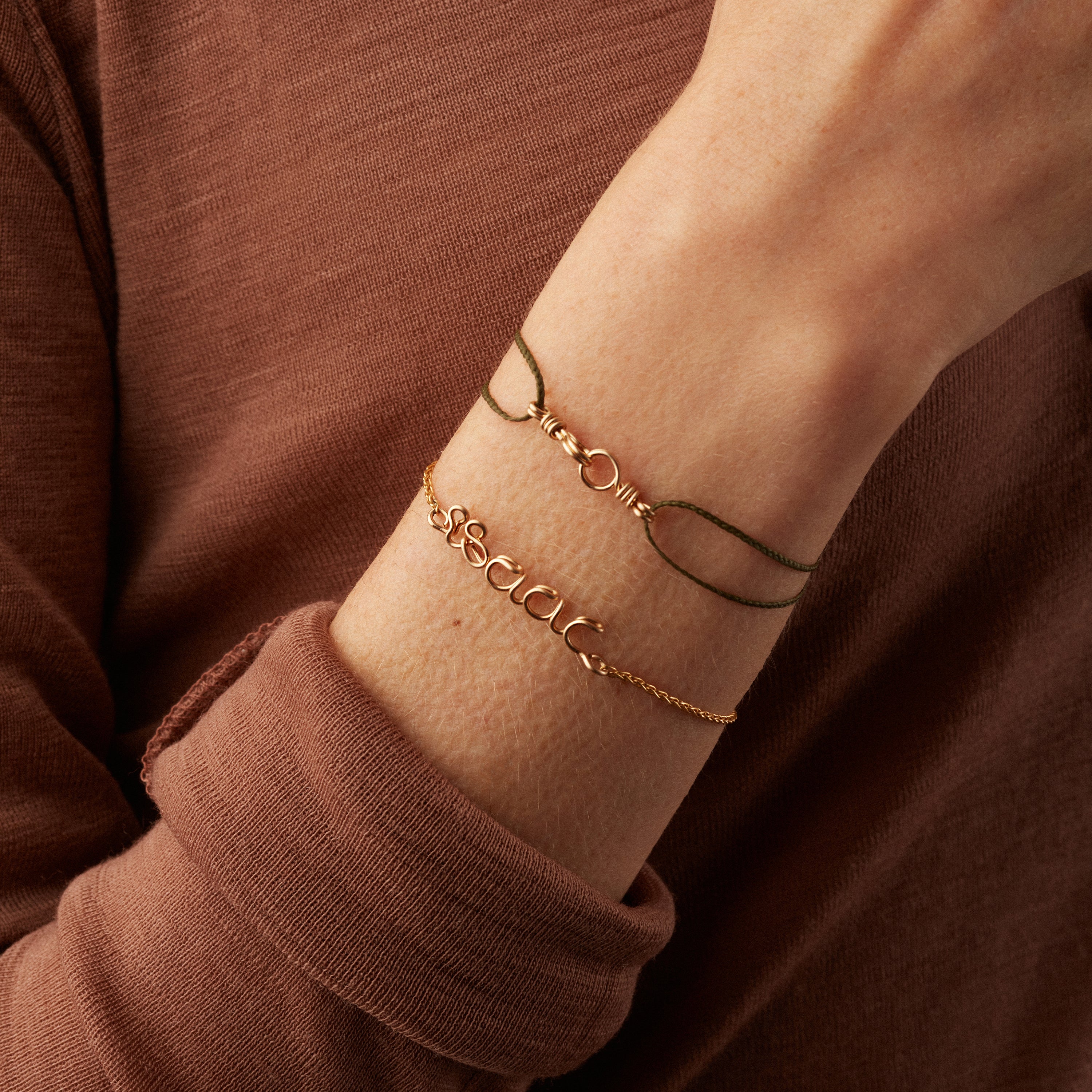 Bracciale Con Cordino Mini Attache moi - oro giallo 18 carati