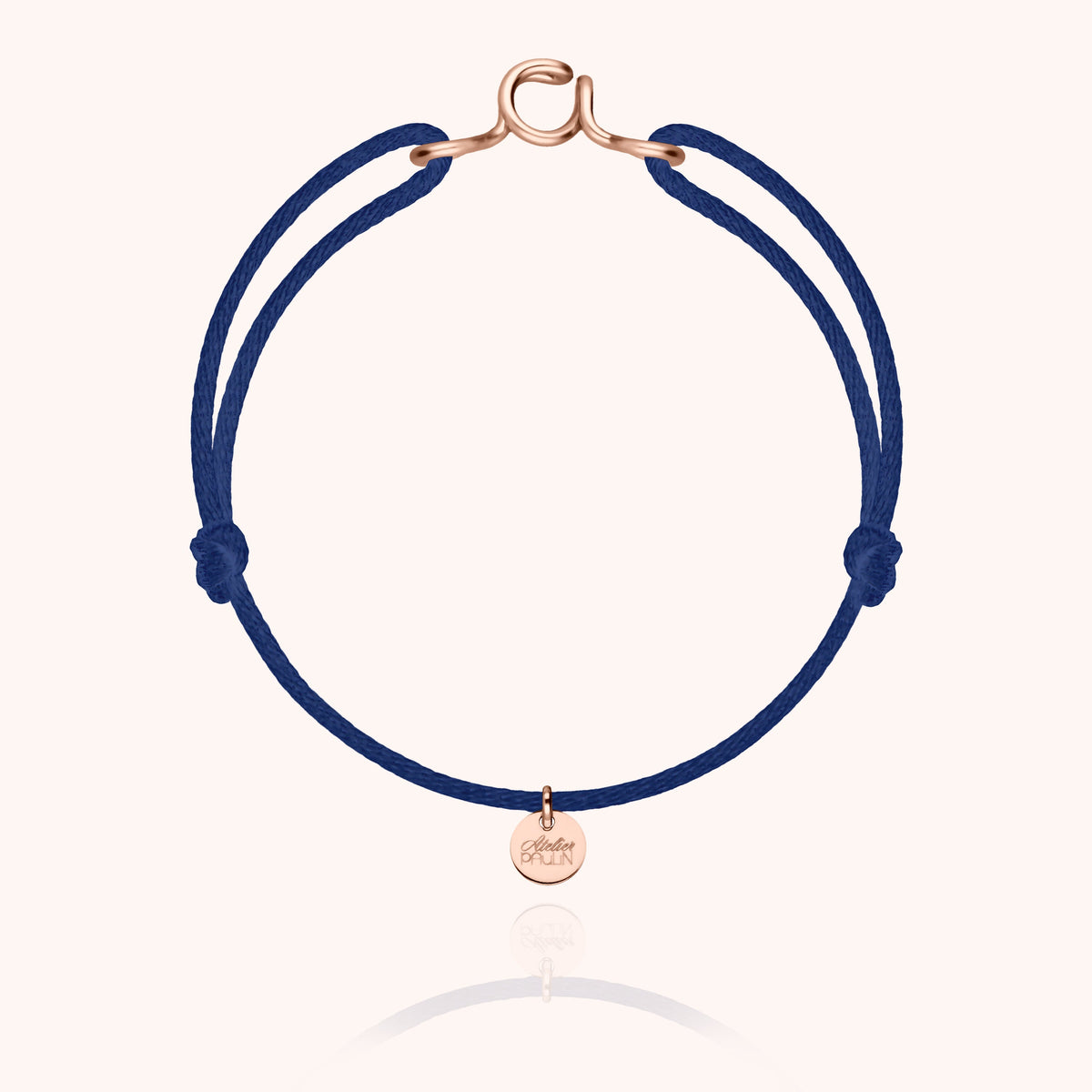 Original Initiale Cord Bracelet in 14k rose gold-filled wire