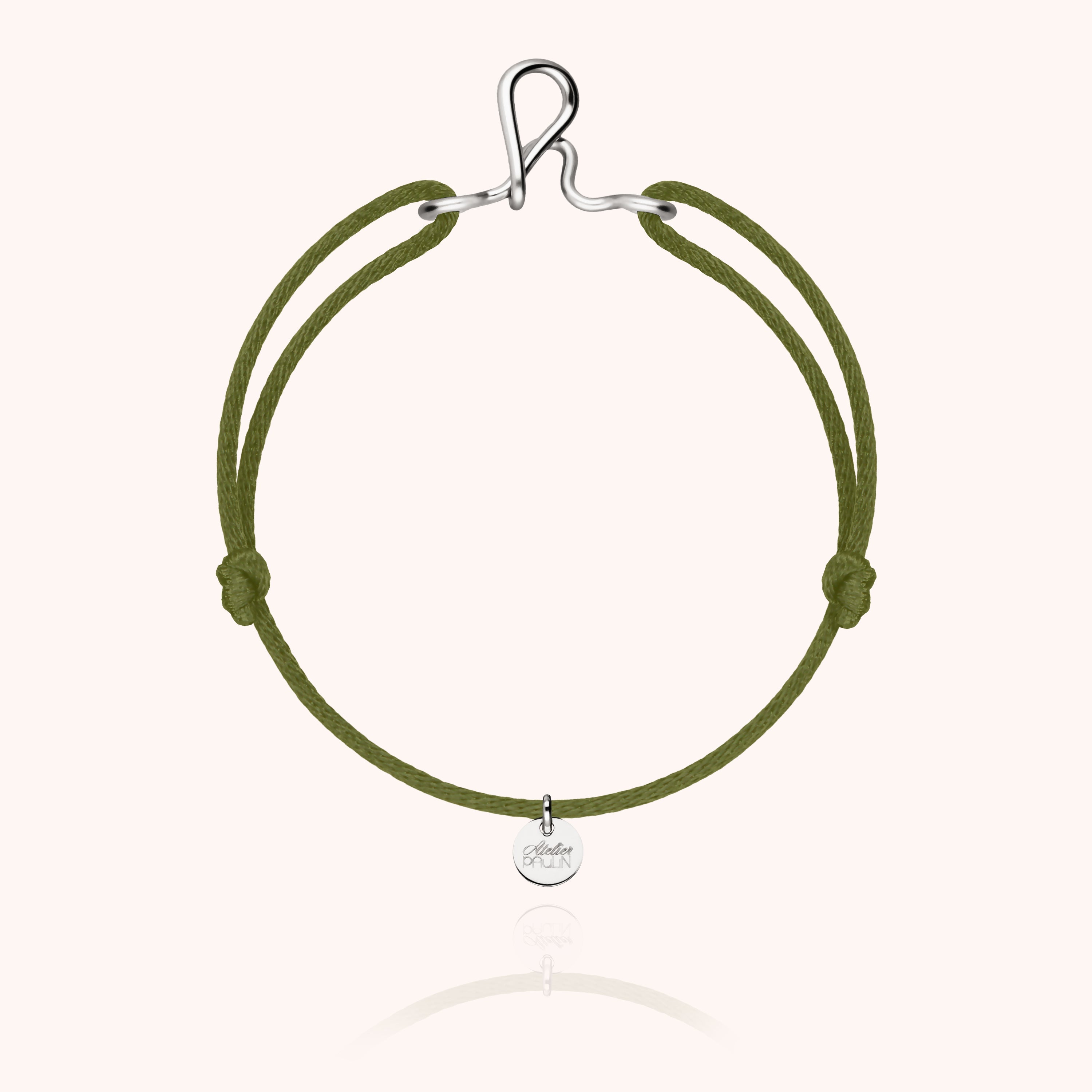 Bracelet Cordon Original Initiale en argent sterling 925 — expédition sécurisée Paris
