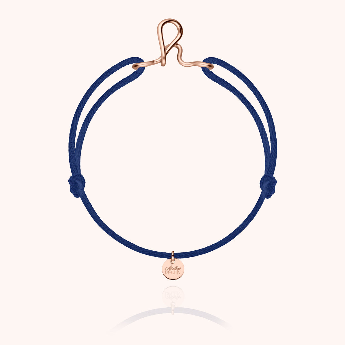 Original Initiale Cord Bracelet in 14k rose gold-filled wire