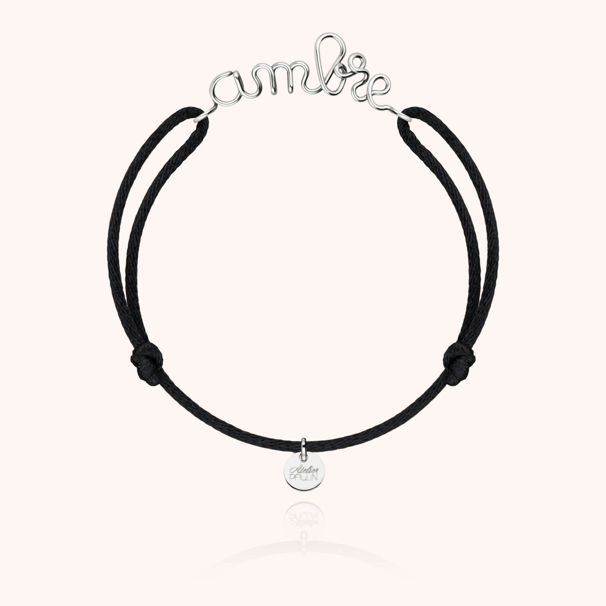 Bracciale Cordino Originale Personalizzato in filo d'argento sterling 925