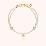 Bracelet Cordon Original Personnalisé - or jaune laminé