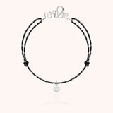Braccialetto Cordino Riflettente Personalizzato - argento