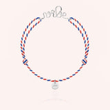 Bracciale Personalizzato Cordino Francia - oro bianco 18kt.