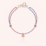 Bracciale Personalizzato Cordino Francia - oro rosa 18kt.