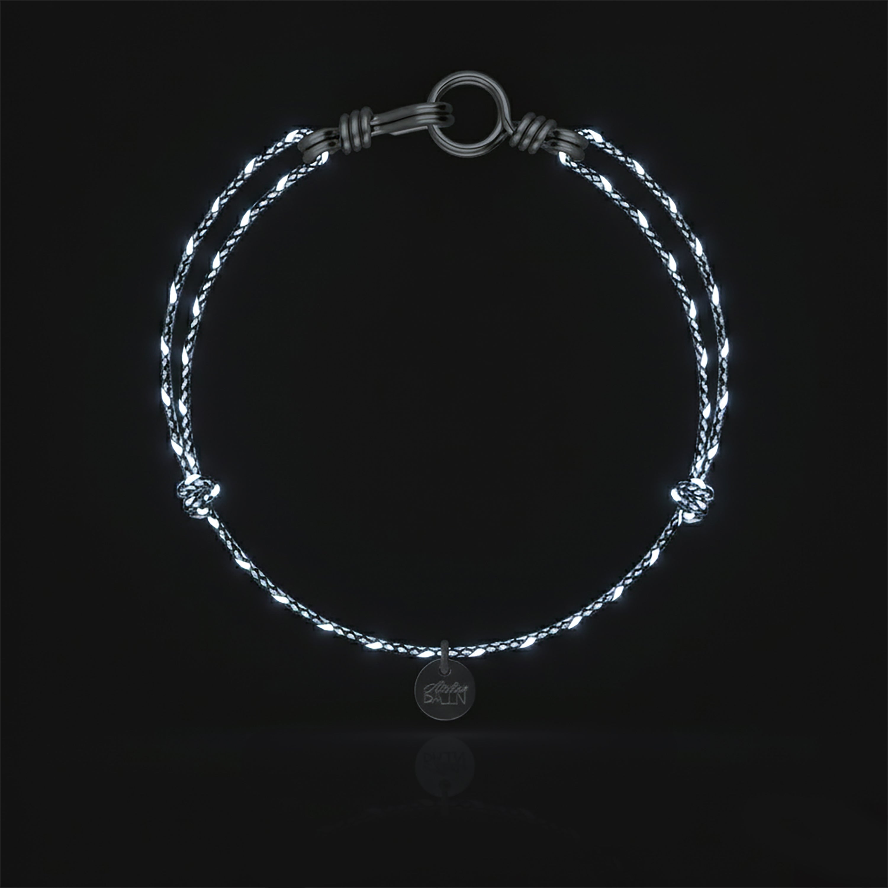 Bracelet Cordon Réfléchissant Attache moi - argent