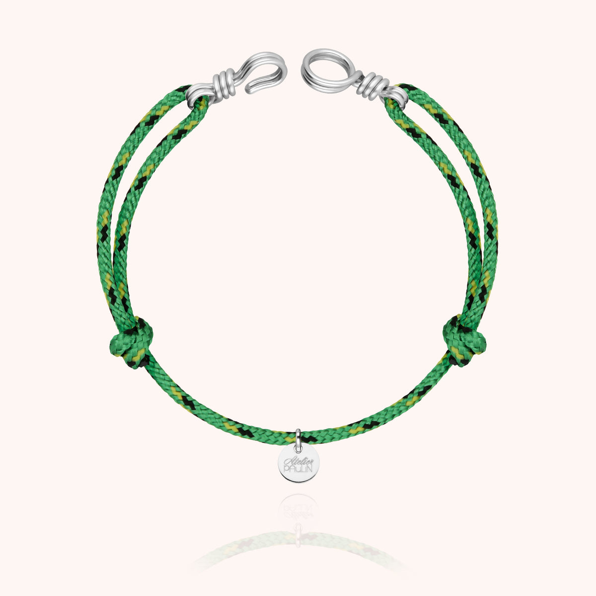 Armband Kordel Knot Attache moi am Handgelenk getragen — 925 Sterlingsilber sichere Expresslieferung