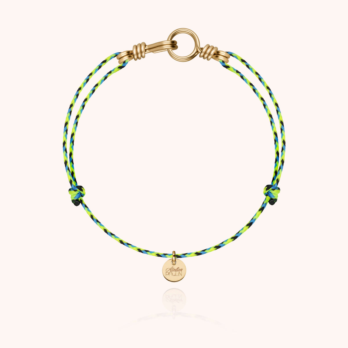 Armband Kordel Slim Knot Attache moi aus gelbem Goldfilled — von Hand gefertigt in Paris