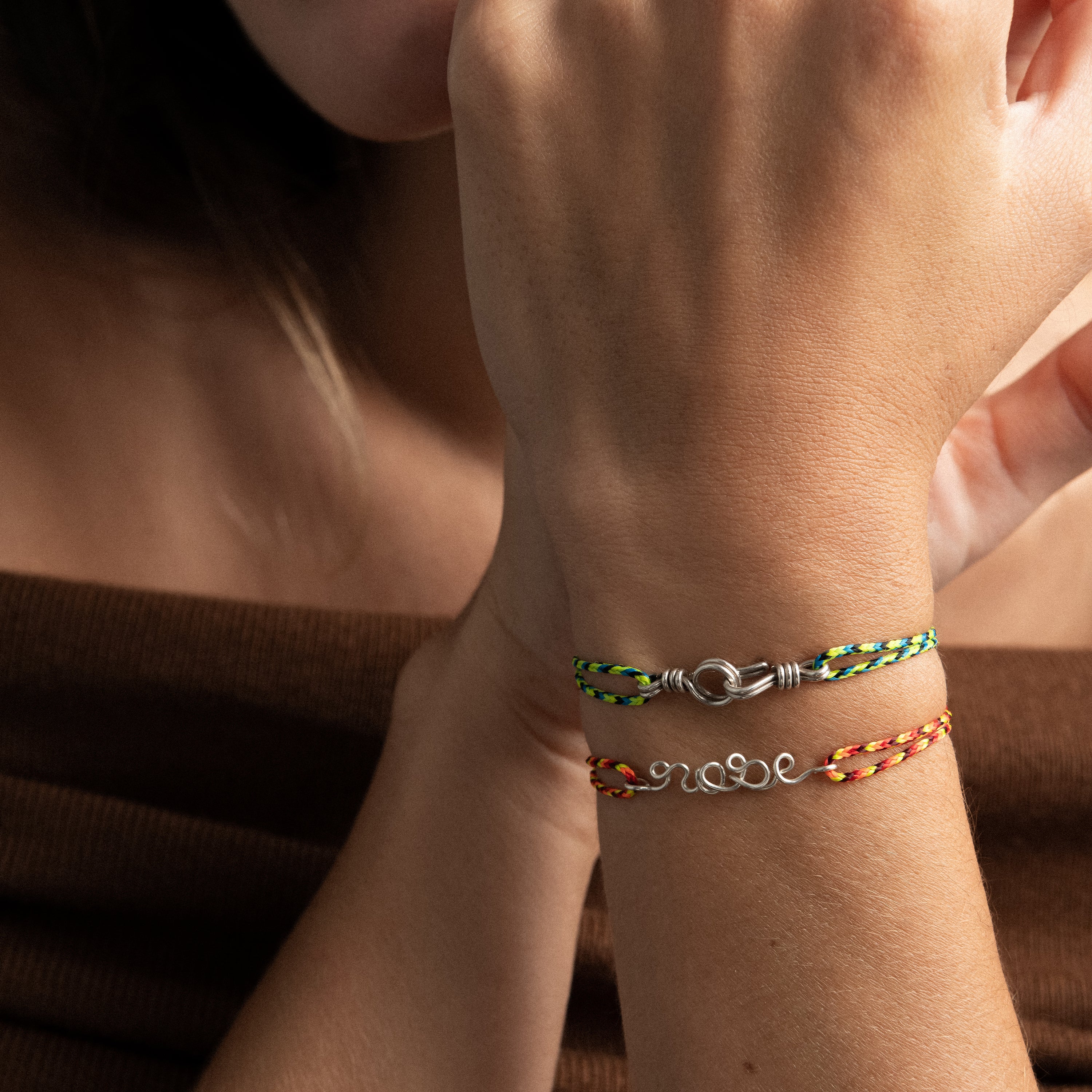 Bracciale Cordon Slim Knot Personalizzato - oro bianco 750/1000