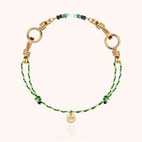 Bracelet Cordon Slim Knot Attache moi - émeraude