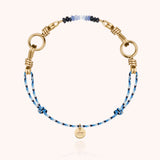 Bracelet Cordon Slim Knot Attache moi - saphir bleu