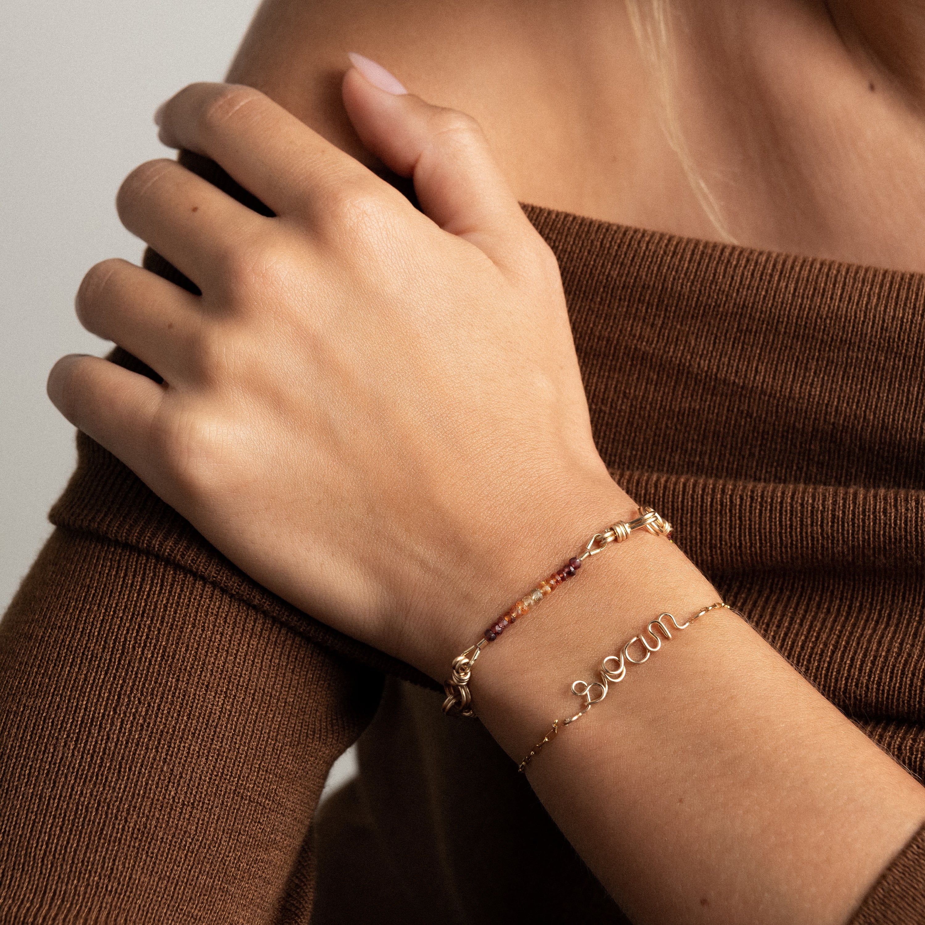 Bracciale Richelieu Catena Rettangolo Personalizzato - oro giallo laminato