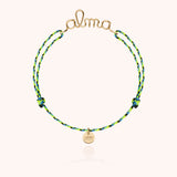 Slim Knot Cord Bracelet Personalized - Yellow 14k gold-filled
