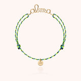Slim Knot Cord Bracelet Personalized - Yellow 18k gold