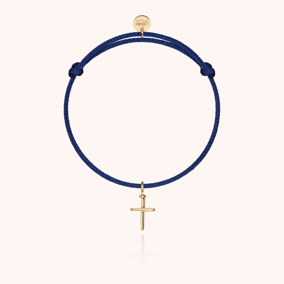 Bracelet Cordon Croix or jaune 750/1000 | Atelier Paulin