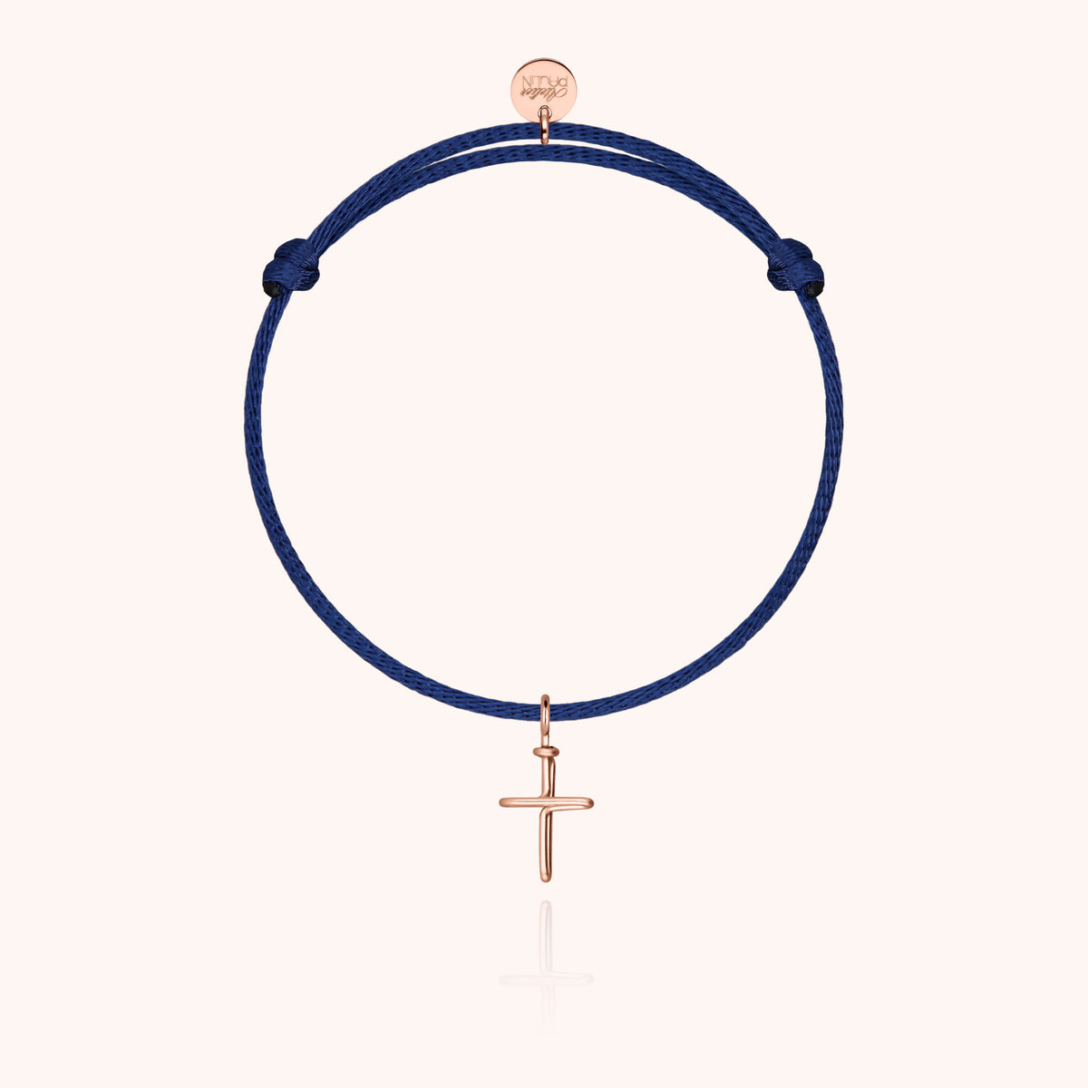 Bracciale Cordino Charms Simbolico Croce nella sua scatola regalo Atelier Paulin