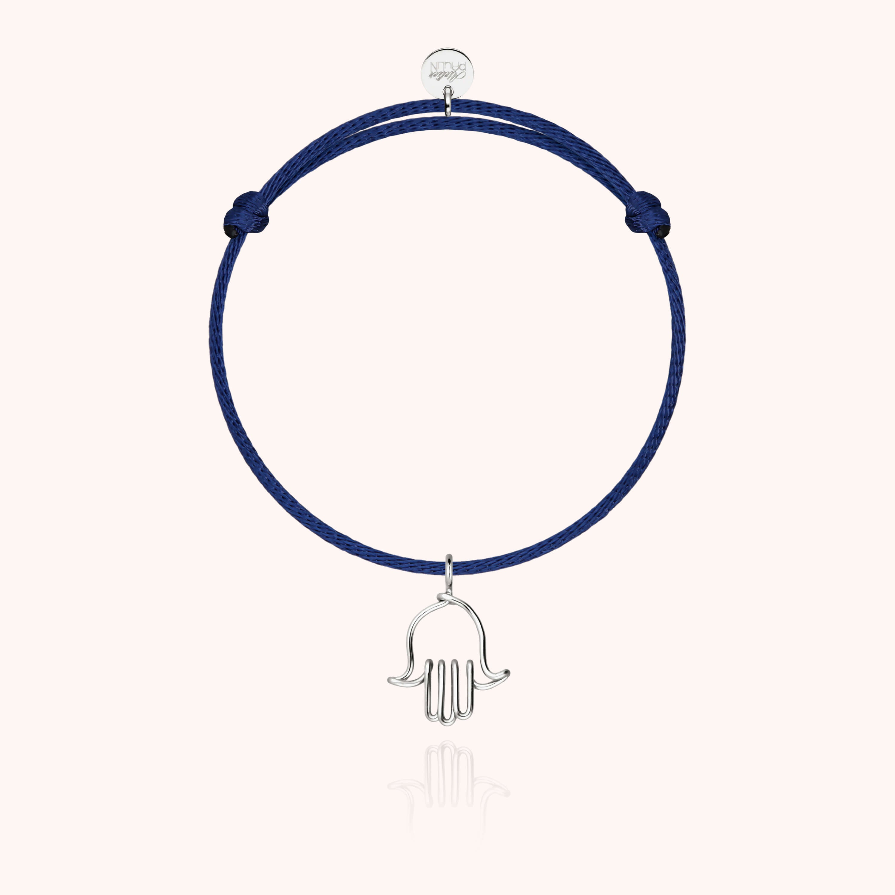 Braccialetto Cordon Charms Simbolico Mano di Fatma - argento