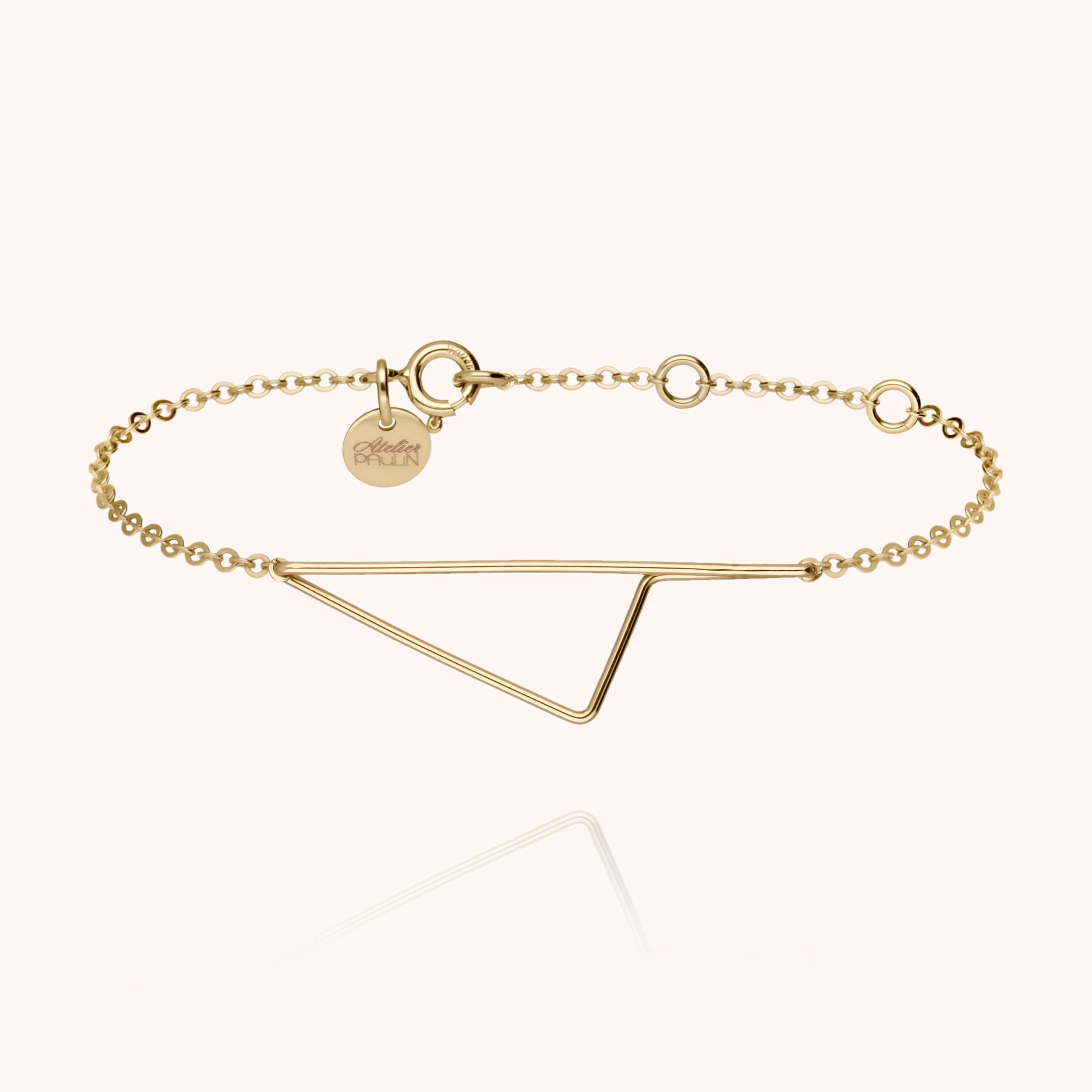 Bracelet Corsica en or jaune laminé — bijou artisanal fait main