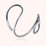 Bracelet Manchette Outline Lettre O - argent