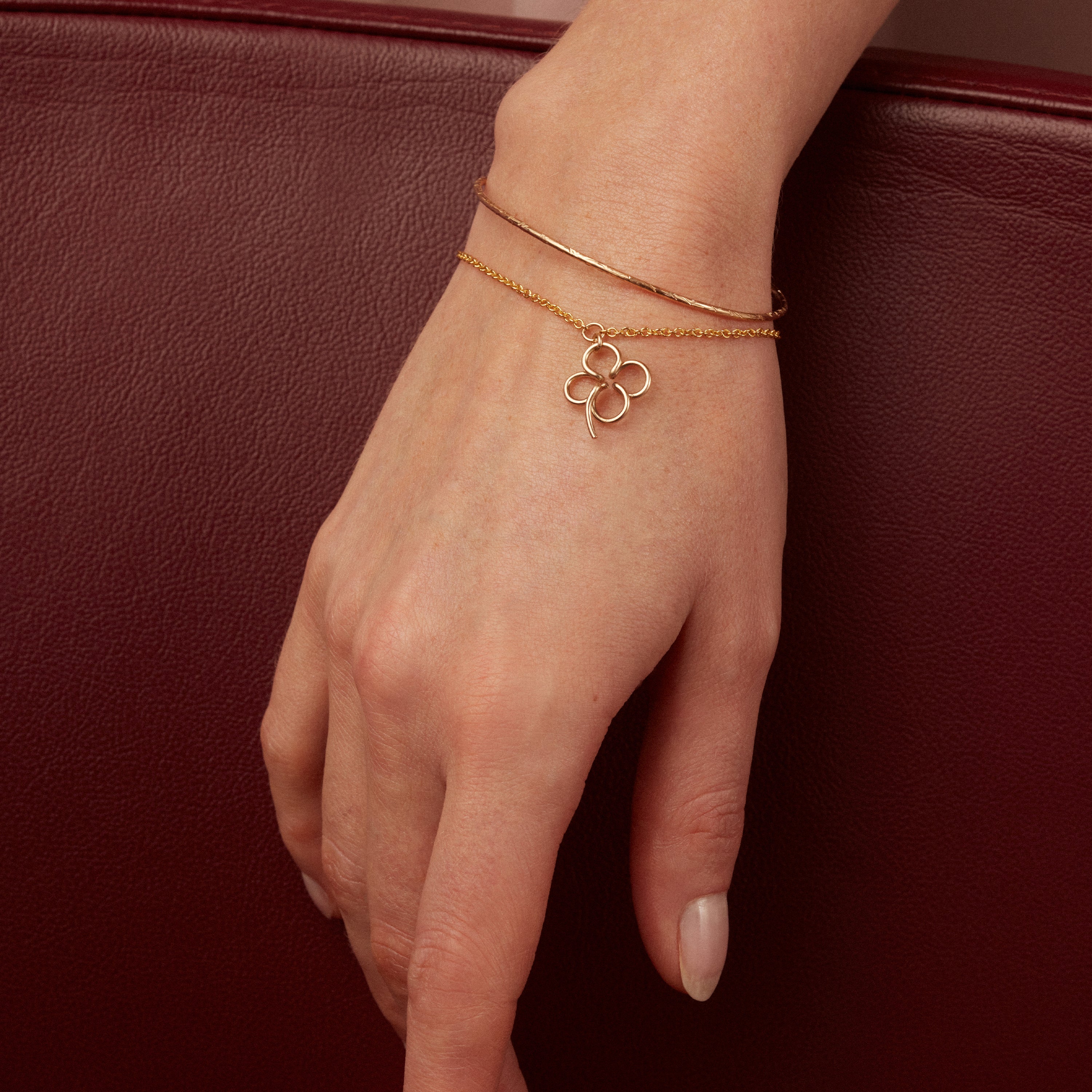 Bracciale O Martellato - oro giallo laminato