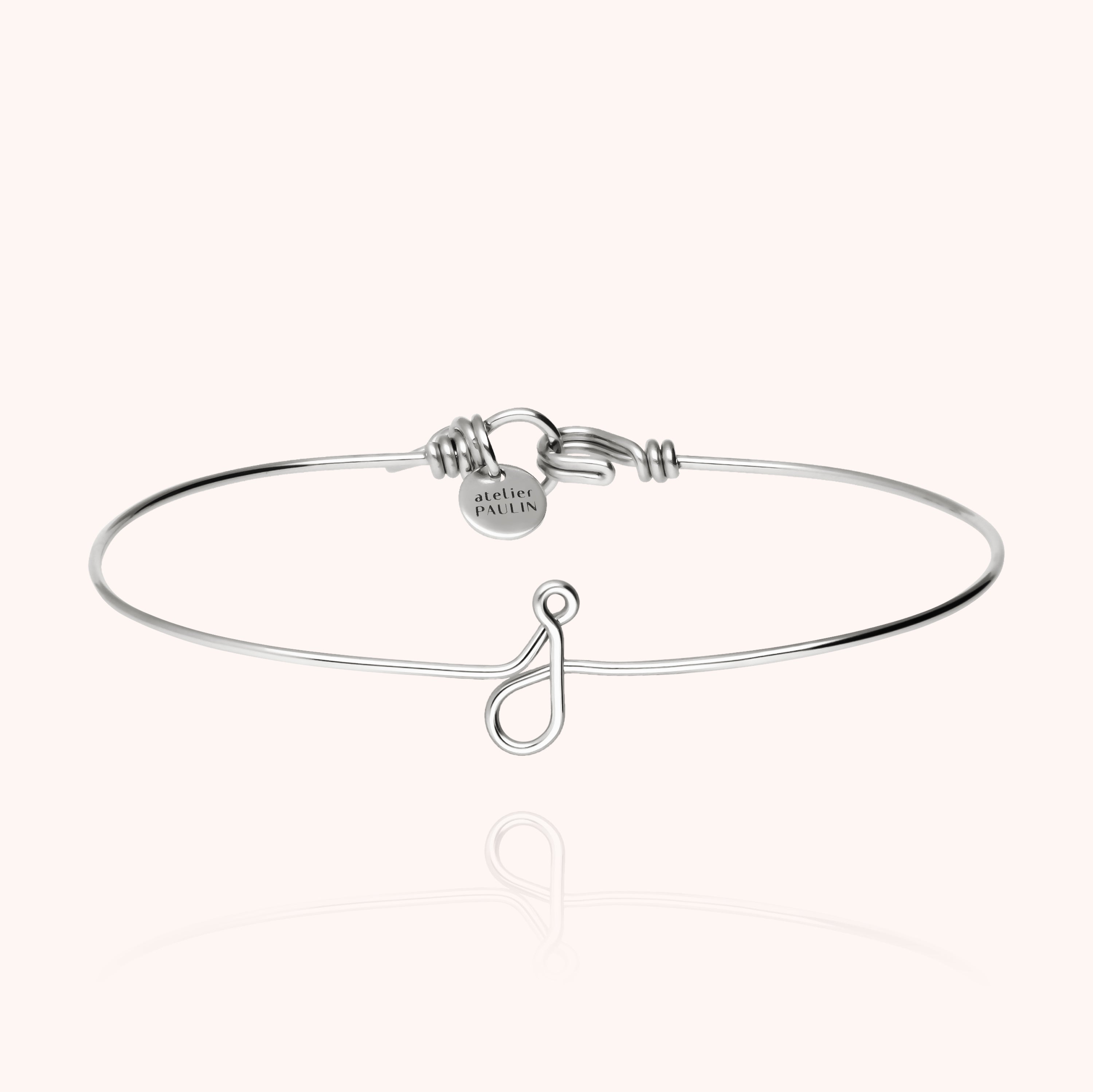 Bracelet Jonc Original Initiale en argent sterling 925 — bracelet personnalisable Atelier Paulin