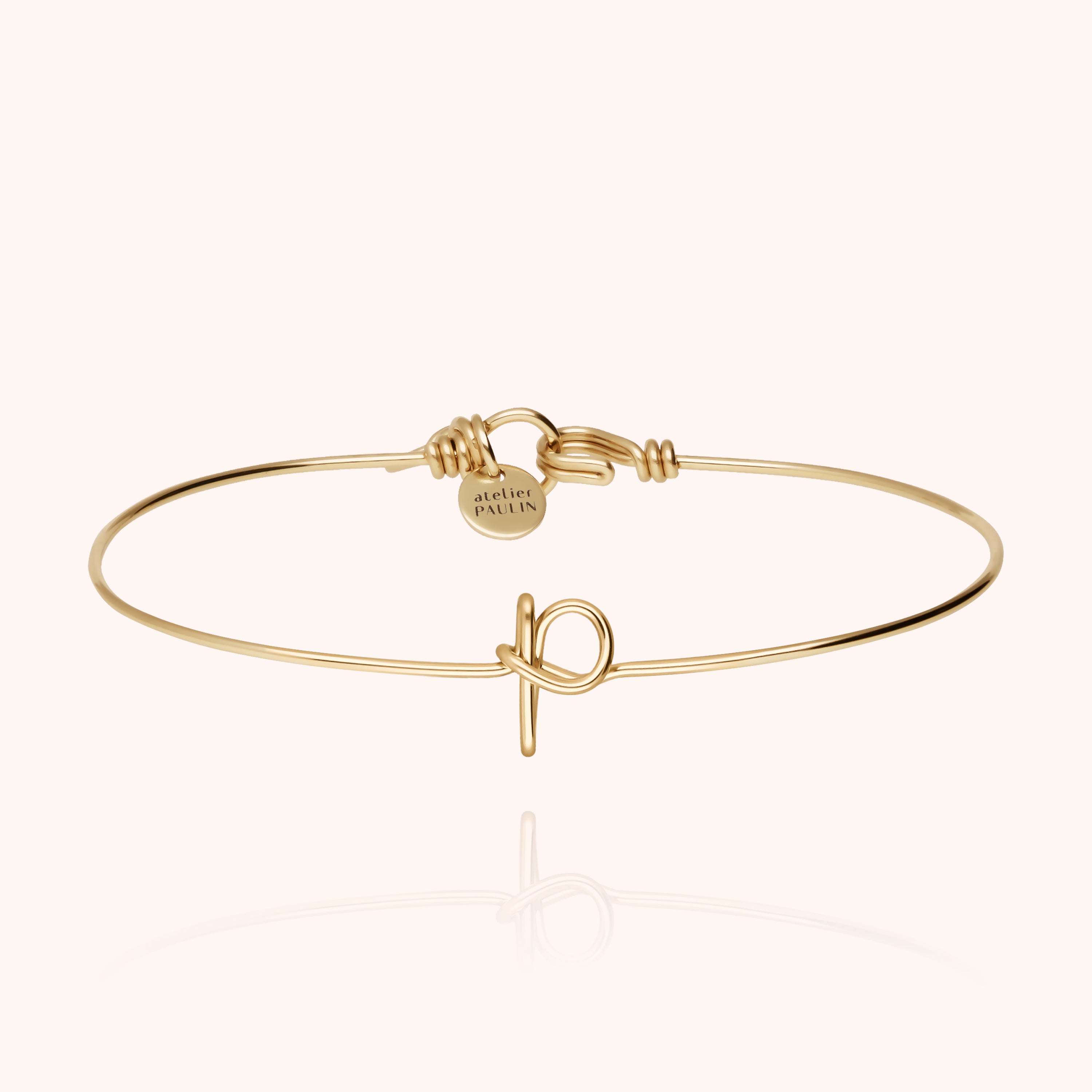 Original Initiale Bangle Bracelet - 14k yellow gold filled