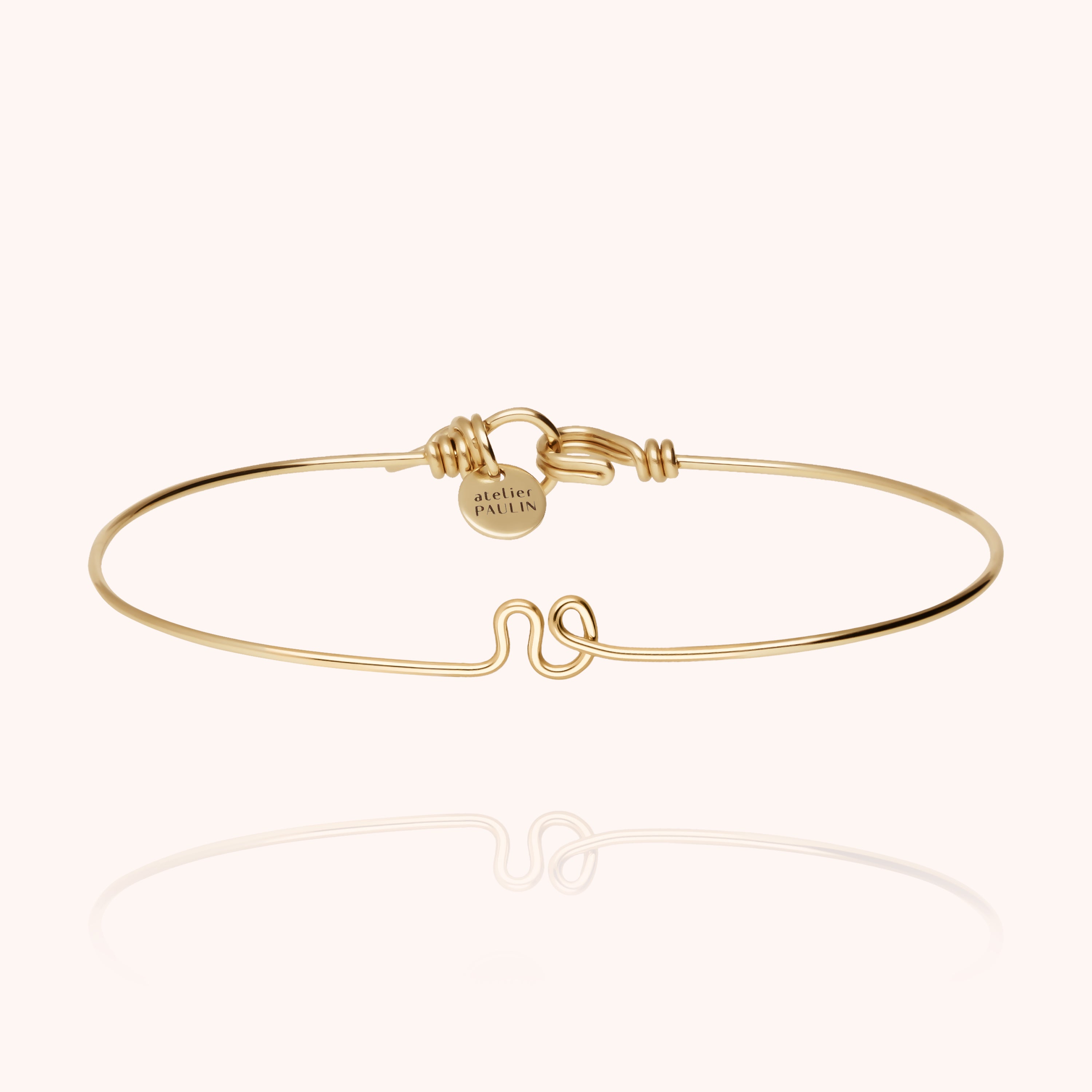 Original Initiale Bangle Bracelet - 14k yellow gold filled