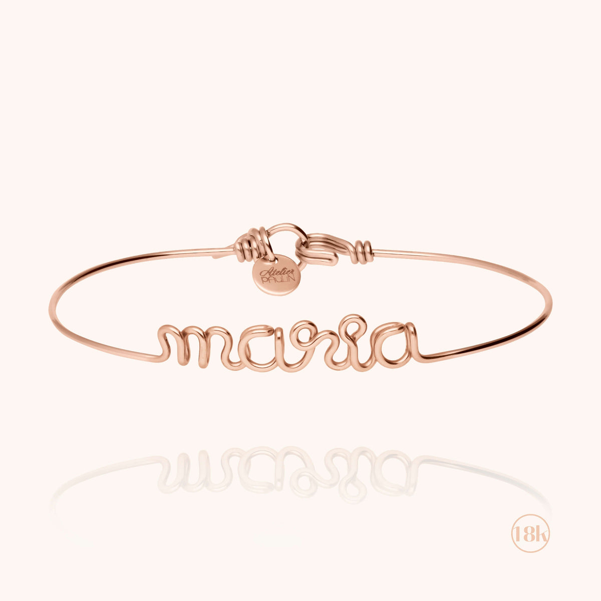Personalisiertes Armband Original aus 18K Roségold — von Hand gefertigter Schmuck Atelier Paulin