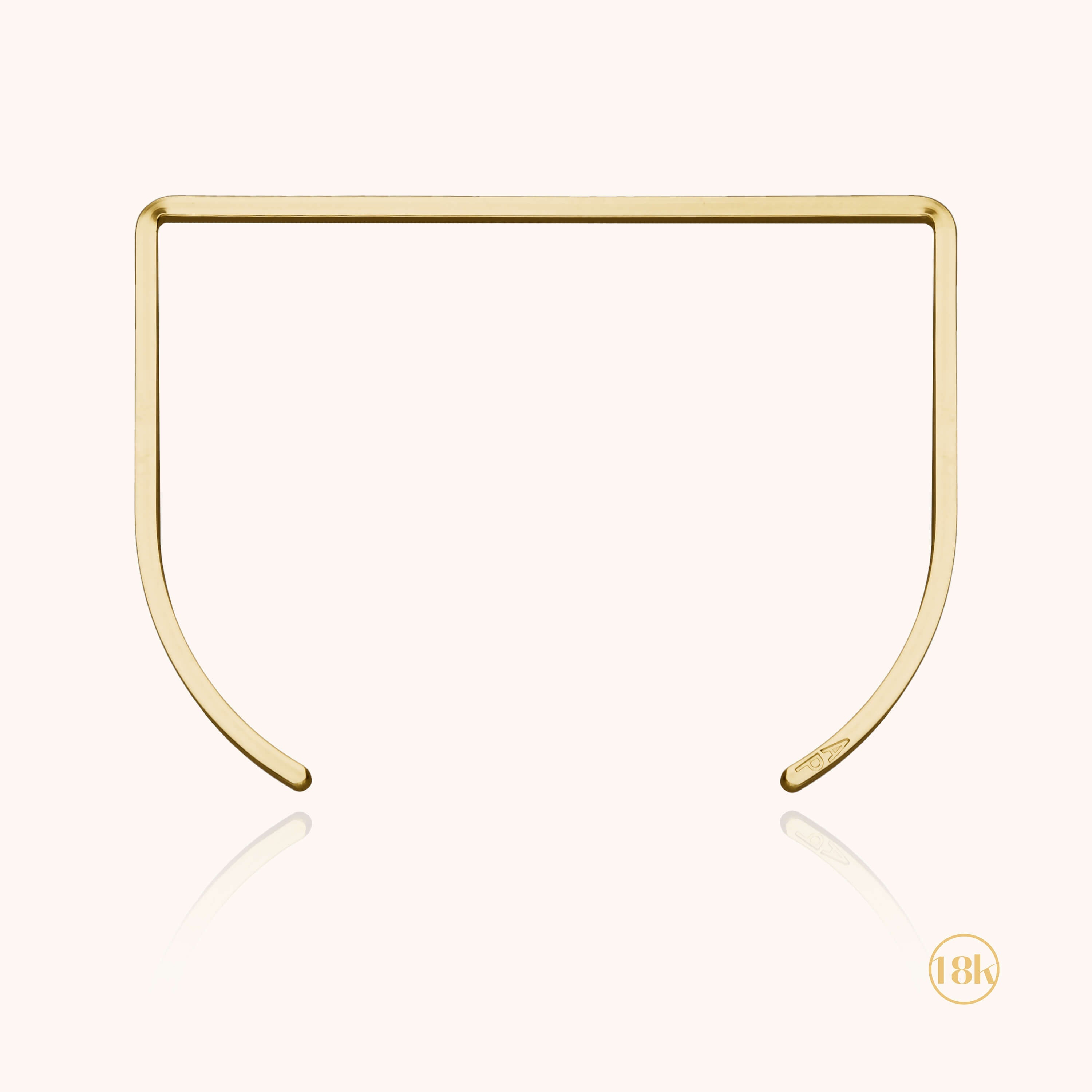 Bracelet Pi Squared Pure - vermeil — gros plan sur le fermoir