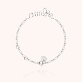 Personalized Rectangle Chain Richelieu Bracelet - silver
