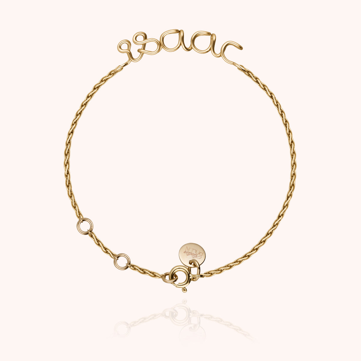 Bracciale Richelieu Catena Rope Personalizzato in filo d'oro giallo laminato 14k