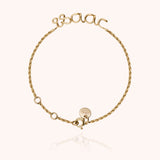 Bracciale Richelieu Catena Rope Personalizzato - oro giallo laminato