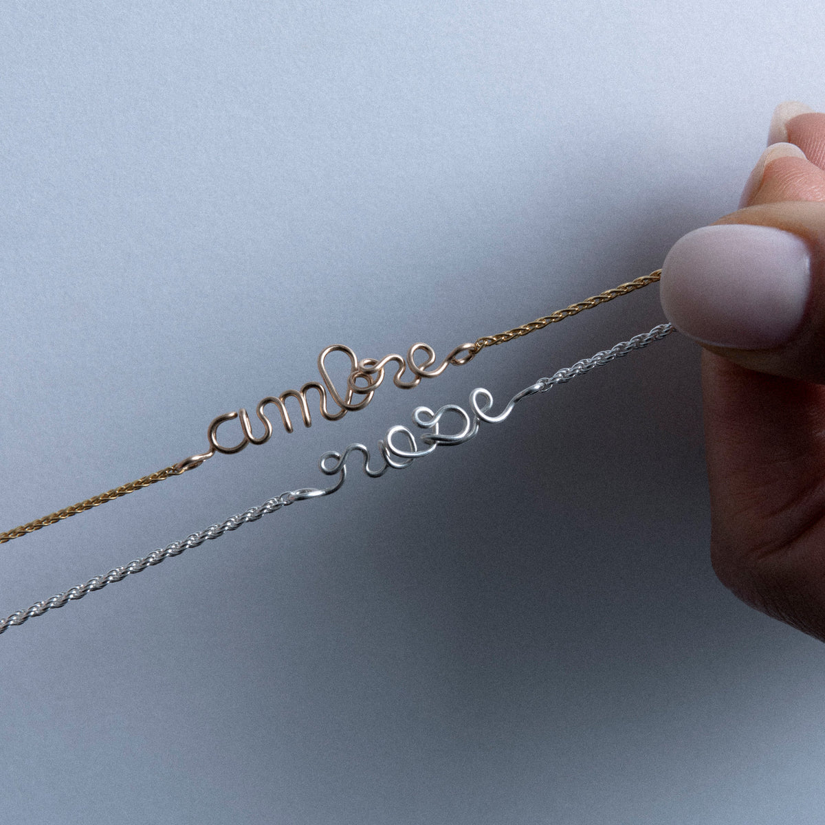 Bracciale Richelieu Catena Rope Personalizzato in filo d'argento sterling 925, portato al polso